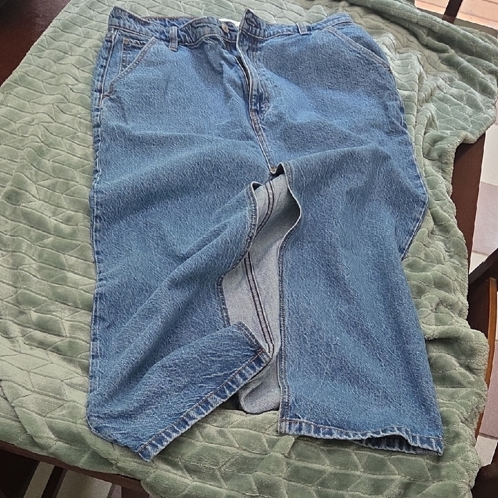 Abercrombie & Fitch Blue Denim Midi Skirt